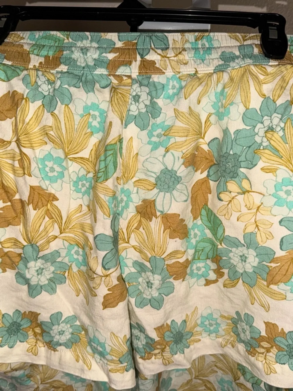 Linen Floral Blouse & Shorts Set Matching Outfit